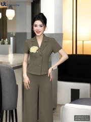 Quần ống rộng cạp súp 4 cúc UK Fashion Thời Trang Công Sở Trẻ Trung, Nữ Tính, Vải Mềm UKQU2501002