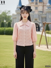 Sơ mi chân dệt nẹp trẻ trung, xinh yêu UNSM2509007