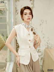 Gile peplum 2 nắp túi dáng vai chờm tôn eo, trẻ trung LUSM2507005