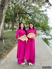 Áo dài thêu hoa sen tay bồng cao cấp, thướt tha, mang nét truyền thống phụ nữ Việt NKDV2411004 ( ko kèm quần + PK)