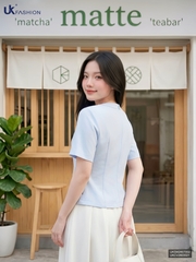 Sơ mi cổ tròn mí dọc UKSM2607002 ( Áo rời không kèm CV/QU/PK )