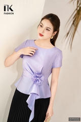 Sơ mi xếp hoa eo sang đẹp, xịn NKSM2503007