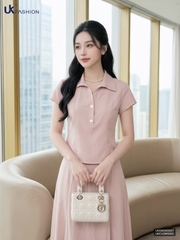 Sơ mi tay hến bổ trụ dịu dàng, nữ tính UKSM2605007 ( Không kèm chân váy + PK)