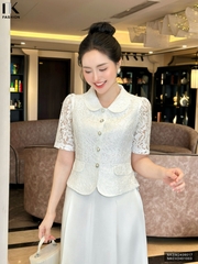 Áo ren cổ sen xinh xắn, sang chảnh NKSM2409017