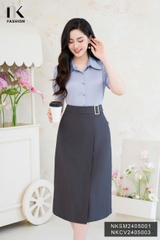 Sơ mi lụa cổ sen sóng NKSM2405001 kiểu dáng mới, thanh thoát, xinh nhẹ nhàng