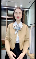 Ký giả túi ốp text chun sang xịn, thanh lịch NKAK2411002 ( Không kèm chân váy)