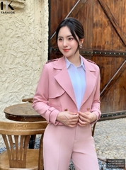 Áo Khoác Dáng Ngắn NK Fashion Công Sở Nữ Sang Trọng, Thanh Lịch Vải Mềm Mại NKAK2410001