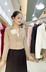 Vest 2 lớp 4 cúc croptop thanh lịch, gọn gàng NKAK2509005