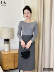 Áo len dài tay cổ thuyền cổ thuyền xinh xắn NKAL2408001