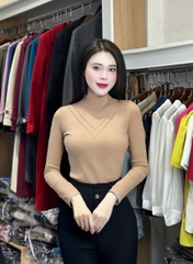Áo giữ nhiệt bấu V lót lông mềm mịn ấm áp NKAL2411002