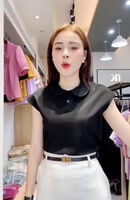 NK Fashion Áo Thun Cổ Bẻ Tay Chờm Basic Công Sở Nữ Thiết Kế Cách Điệu, Thanh Lịch, Thoải Mái, Trẻ Trung NKAT2403001
