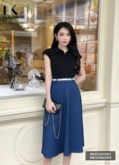 NK Fashion Áo Thun Cổ Bẻ Tay Chờm Basic Công Sở Nữ Thiết Kế Cách Điệu, Thanh Lịch, Thoải Mái, Trẻ Trung NKAT2403001
