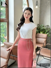 NK Fashion Áo Thun Cổ Thuyền Vai Chờm Trẻ Trung, Thoải Mái NKAT2403003