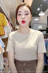 NK Fashion Áo Thun Tay Lỡ Cổ Thuyền Trẻ Trung, Thoải Mái NKAT2403004