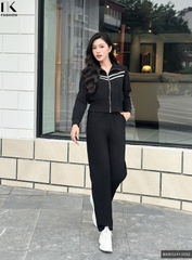 Bộ Đồ Nhung Khoá Kéo NK Fashion Công Sở Nữ Trẻ Trung, Thoải mái Vải Mềm Mịn NKBD2410002