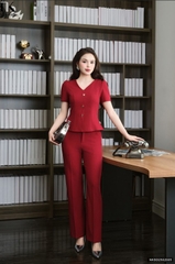 Bộ đồ quần ống đứng áo nẹp song sang chảnh, lịch sự NKBD2502005