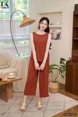 Bộ đồ đũi lanh áo mí nổi dễ thương NKBD2506005