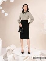 Chân Váy Bút Chì 3 Cúc Đồng  NKCV2210001