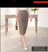 Chân Váy Bút Chì Xếp Quai, Dáng Dài NKCV2309005