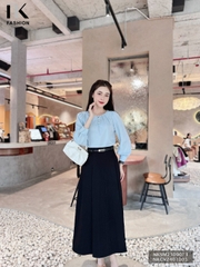 Chân Váy Dài Xếp Ly NK Fashion Công Sở Nữ Thiết Kế Basic Sang Trọng, Chất Liệu Vải Nhập Hàn Co Giãn, Mềm Mịn NKCV2401003