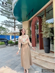 Chân Váy Dài Xếp Ly NK Fashion Công Sở Nữ Thiết Kế Basic Sang Trọng, Chất Liệu Vải Nhập Hàn Co Giãn, Mềm Mịn NKCV2401003