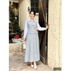 Chân váy tiêu xếp dài sang xinh NKCV2409003