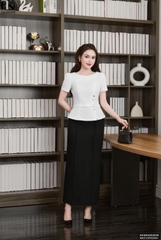 Chân váy bút chì dài bấu mí gọn gàng thanh lịch sang xịn NKCV2502001
