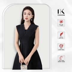 Đầm Gấm Xòe Xếp Vai 2 Lớp NK Fashion Thời Trang, Sang Trọng, Quý Phái NKDV2308002