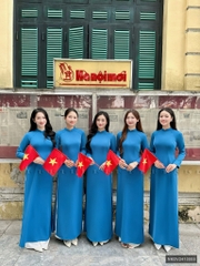 Áo dài lụa truyền thống, thanh lịch, duyên dáng, nhiều màu sắc NKDV2410005 - quần rời NKQU2312001
