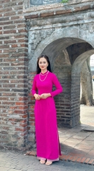 Áo dài lụa truyền thống, thanh lịch, duyên dáng, nhiều màu sắc NKDV2410005 - quần rời NKQU2312001
