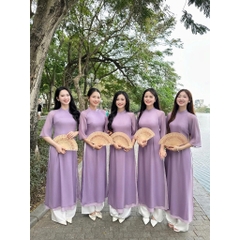 Áo dài 2 tà duyên dáng, mới lạ NKDV2411001 ( ko kèm quần + PK)
