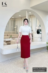 Áo Len Cộc Tay Bo Gấu NK Fashion Thời Trang công sở Nữ Basic, Trendy NKFAL2310001, Dễ Phối Đồ, Vải Thoáng Mát