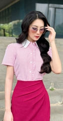 Áo Sơ Mi Nữ NK Fashion Công Sở Thiết Kế Cổ Điệu, Thời Trang, Chất Vải Nhập Hàn Cao Cấp NKFSM2403021  Trẻ Trung, Tôn Dáng