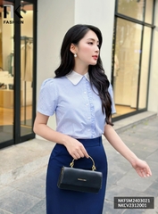 Áo Sơ Mi Nữ NK Fashion Công Sở Thiết Kế Cổ Điệu, Thời Trang, Chất Vải Nhập Hàn Cao Cấp NKFSM2403021  Trẻ Trung, Tôn Dáng