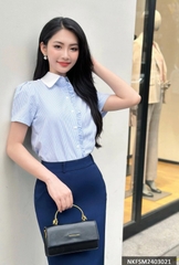 Áo Sơ Mi Nữ NK Fashion Công Sở Thiết Kế Cổ Điệu, Thời Trang, Chất Vải Nhập Hàn Cao Cấp NKFSM2403021  Trẻ Trung, Tôn Dáng
