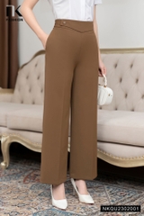 Quần Ống Rộng Cạp V Cúc Bọc  NKQU2302001