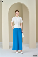 Quần ống rộng cúc sườn thoải mái, dễ mặc NKQU2504006
