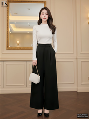Quần ống rộng xếp ly Nk thoải mái, sang xịn, dễ mặc NKQU2512001