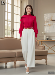 Quần ống rộng xếp ly Nk thoải mái, sang xịn, dễ mặc NKQU2512001