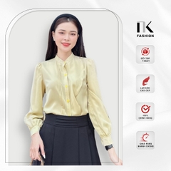 Áo Sơ Mi Cổ Tàu Bèo Dọc Thân NK Fashion Tiểu Thư, Nữ Tính Thời Trang NKSM2309003
