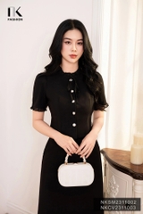 Áo Sơ Mi Nếp Cúc Ngọc Bèo Cổ Sang Trọng, Nữ Tính NKSM2311002