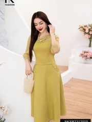 Áo Sơ Mi Phối Tơ Cổ V Hoa Ngực NK Fashion Thời Trang Công Sở Nữ Thanh Lịch, Thiết Kế Hàn Quốc, Vải Mát NKSM2312005