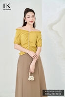 NK Fashion Áo Sơ Mi Xếp Cổ Gấu Tay Chun Dây Ngọc Tiểu Thư, Nữ Tính NKSM2401020