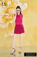 NK Fashion Áo Sơ Mi Sát Nách Bèo Cổ Xếp Ly Ngực Thời Trang Trẻ Trung, Nữ Tính NKSM2401021
