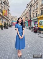 Áo Sơ Mi Demin Cổ  V  NK Fashion Kiểu Dáng Trẻ Trung, Màu Sắc Trendy, Chất Liệu Vải Nhập Cao Cấp NKSM2402005