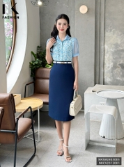 NK Fashion Áo Sơ Mi Hoa Nhí Phối Cổ Nữ Tính, Thanh Lịch NKSM2403005