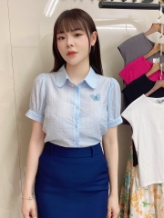 Áo Sơ Mi Cổ Sen Đính Nơ NK Fashion Trẻ Trung, Nữ Tính Cho Nàng Công Sở NKSM2404015