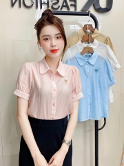 Áo Sơ Mi Cổ Sen Đính Nơ NK Fashion Trẻ Trung, Nữ Tính Cho Nàng Công Sở NKSM2404015
