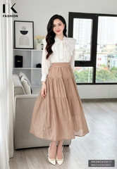 Áo Sơ Mi 7 Mảnh Bèo Nơ Cổ NK Fashion Công Sở Nữ Thanh Lịch Vải Mềm Mịn NKSM2405017