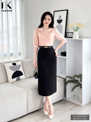 Áo Sơ Mi Bèo Ngực Tay Lỡ NK Fashion Công Sở Nữ Thanh Lịch Vải Mềm Mịn NKSM2405026